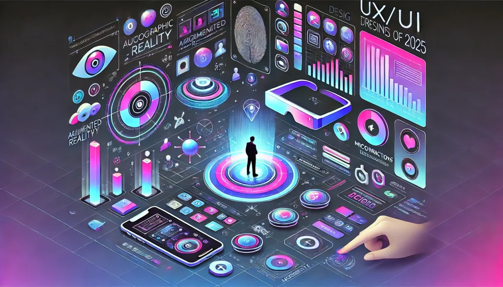 Diseño futurista de experiencia digital y metaverso